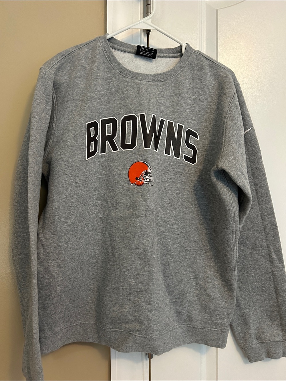 Cleveland Browns Gray Crewneck Sweatshirt Nike